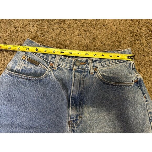 CALVIN KLEIN Vintage 90s Y2k Cut-Off Denim Jean Shorts High Rise Sz 9/27 USA - Picture 8 of 8